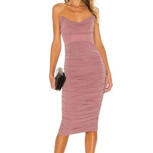 Michael Costello x Revolve India Midi Dress Blush